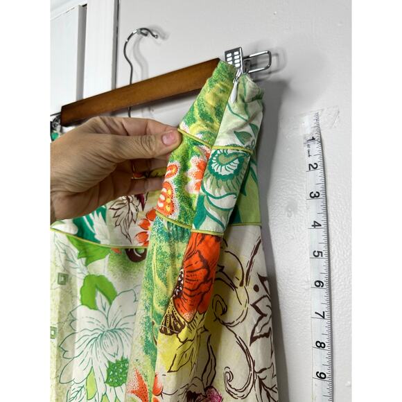 Rare vtg 90s April Cornell cotton lined floral side zip maxi skirt XL 36”x31” - Picture 4 of 7